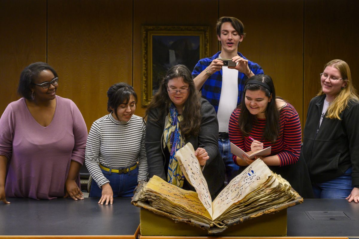 music history majors in the archives