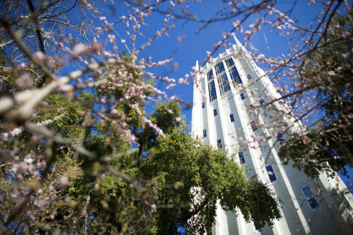 Burns Hall from below