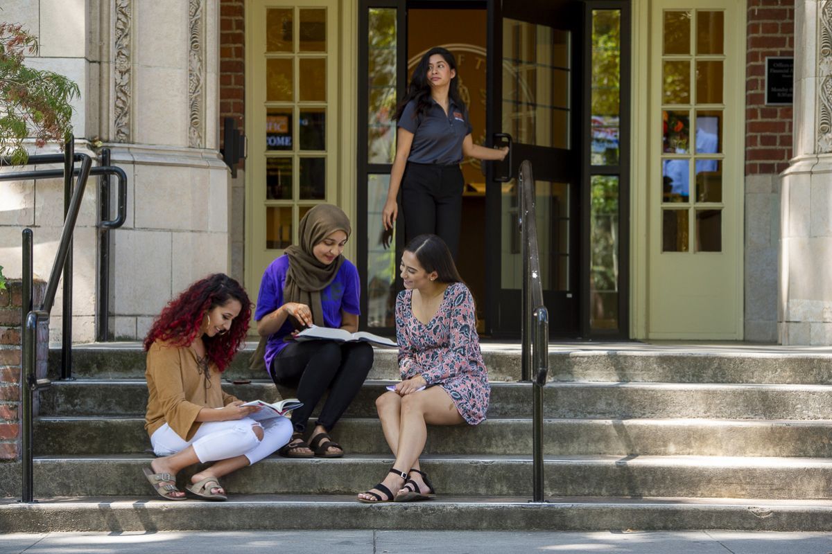 Students on campus