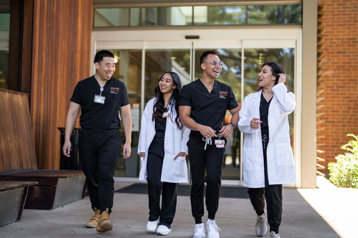 Nursing students on University of the Pacific's Sacramento campus