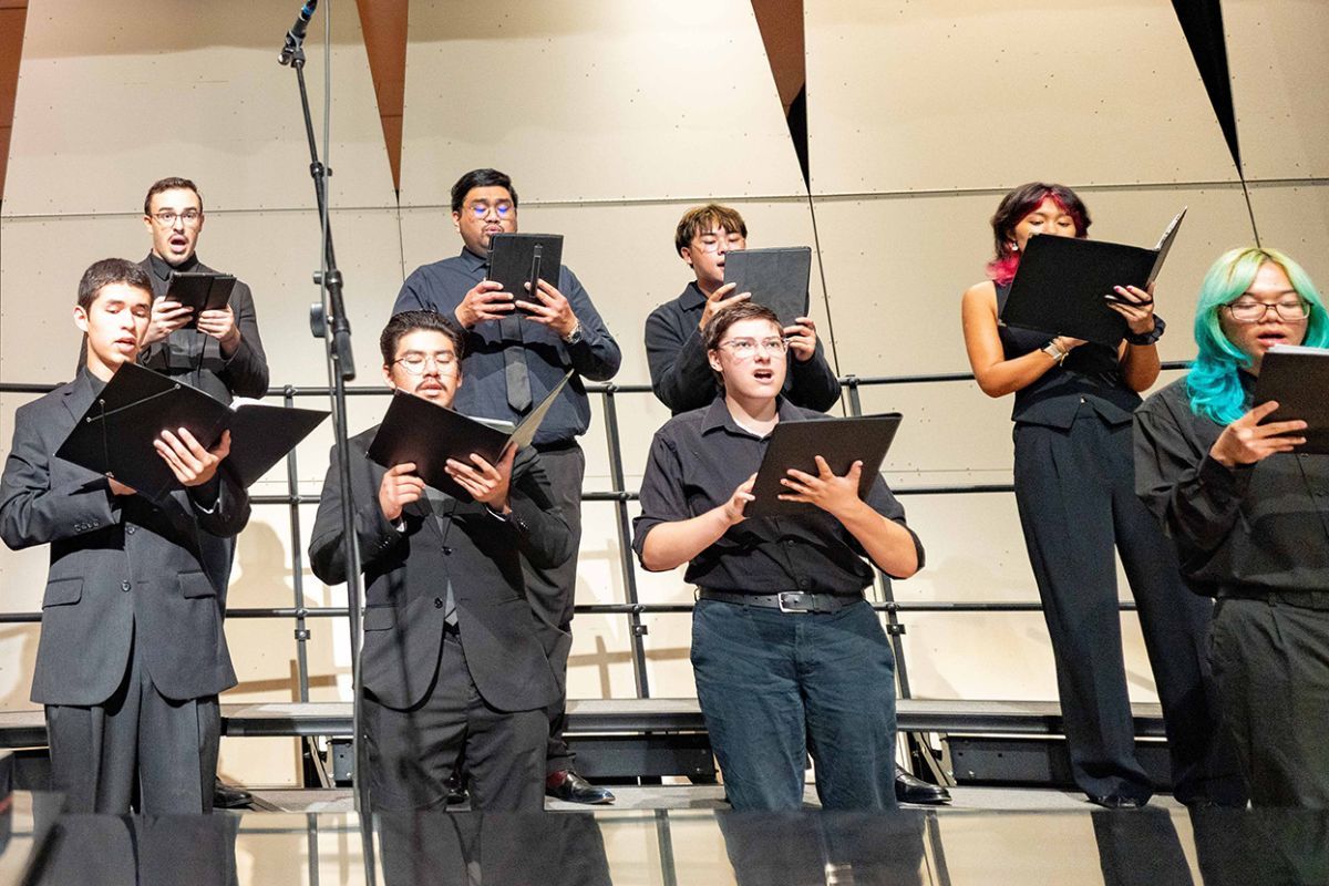 Pacific Singers performing at Faye Spanos Concert Hall