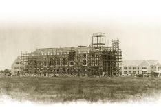 the conservatory under construction in 1924