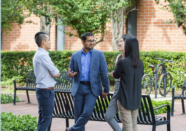 group of international students