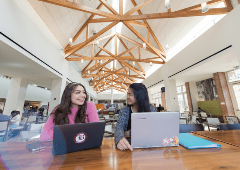 Students studying in the DeRosa University Center