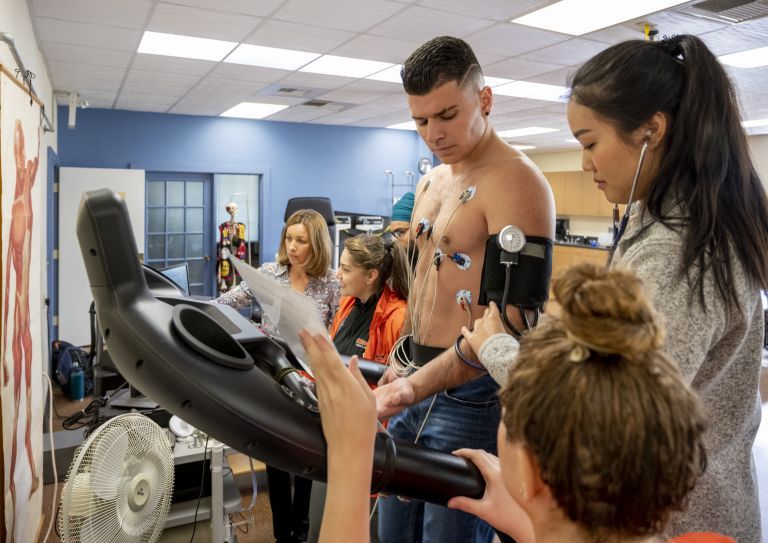 cardiac stress test with students