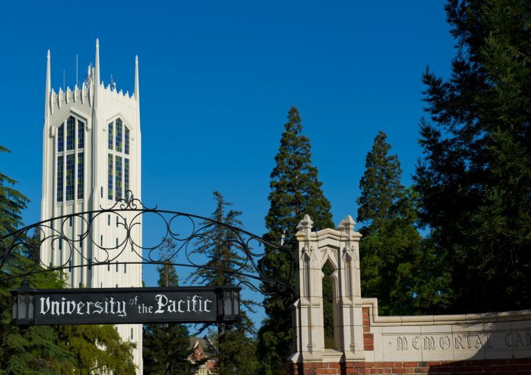 University of the Pacific's front gate