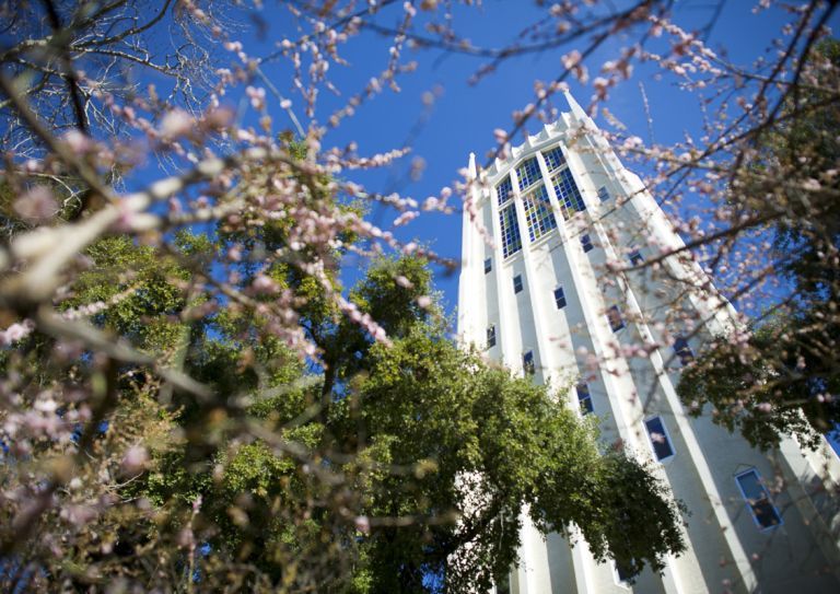 Burns Hall from below