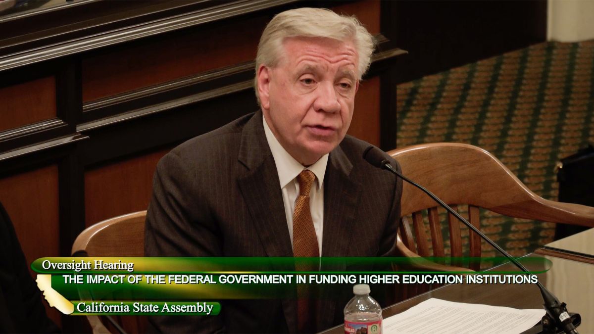 President Callahan testifies at the State Capitol