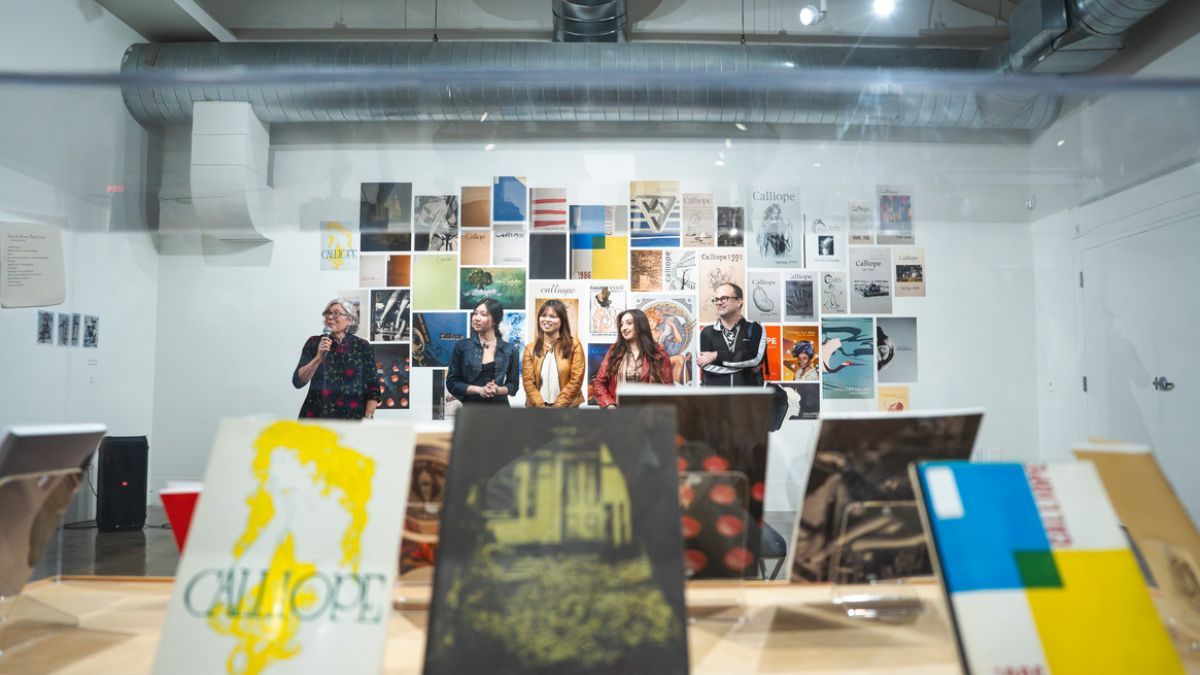 Lisa Copperman and students speak to the attendees during in Muse: Calliope at 55