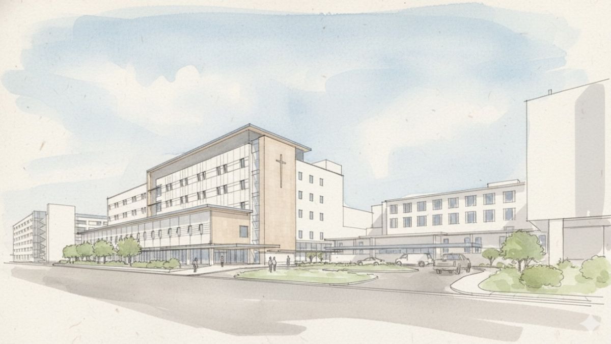 A rendering of Dignity Health's new tower