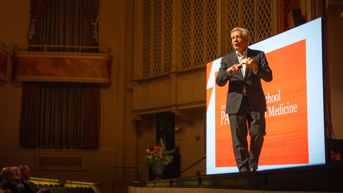 President Callahan on Faye Spanos stage