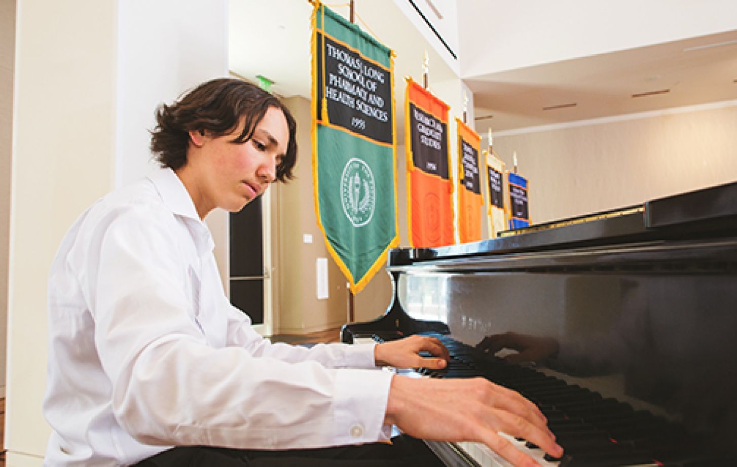 Music performance major Diego Bustamante.
