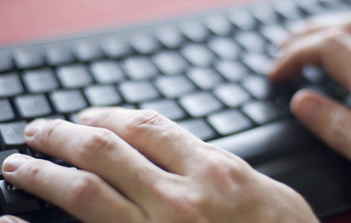 hands on keyboard