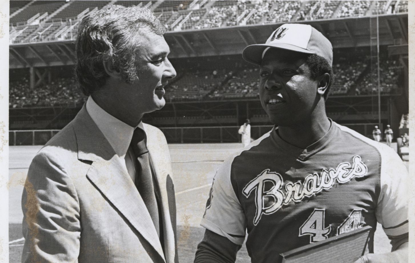 Moscone with Hank Aaron