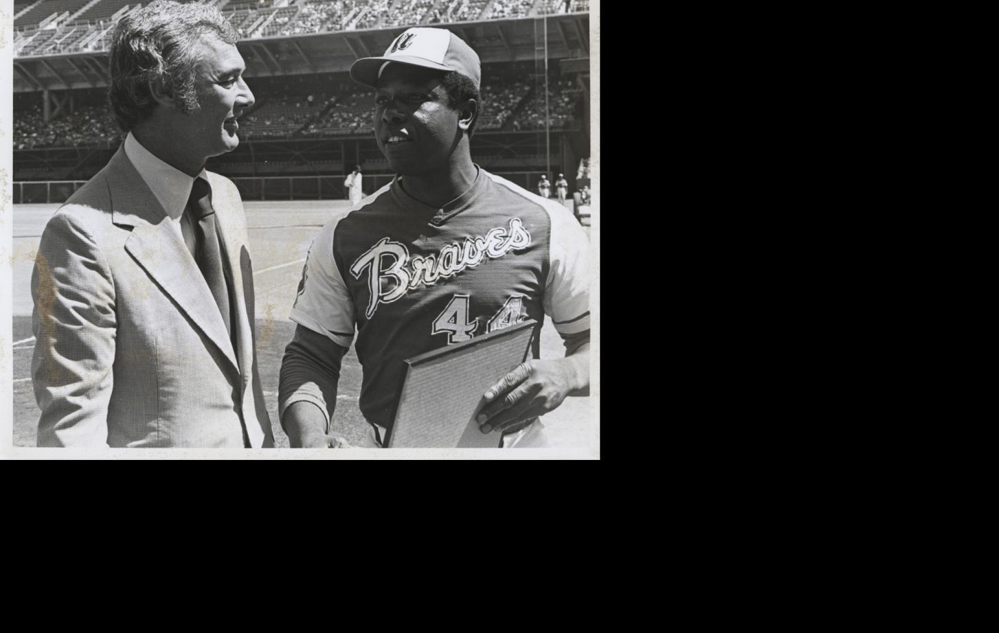 Moscone with Hank Aaron