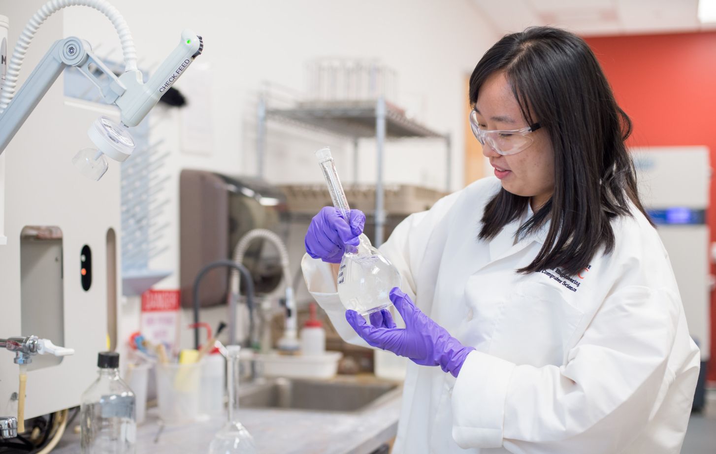 student in the lab