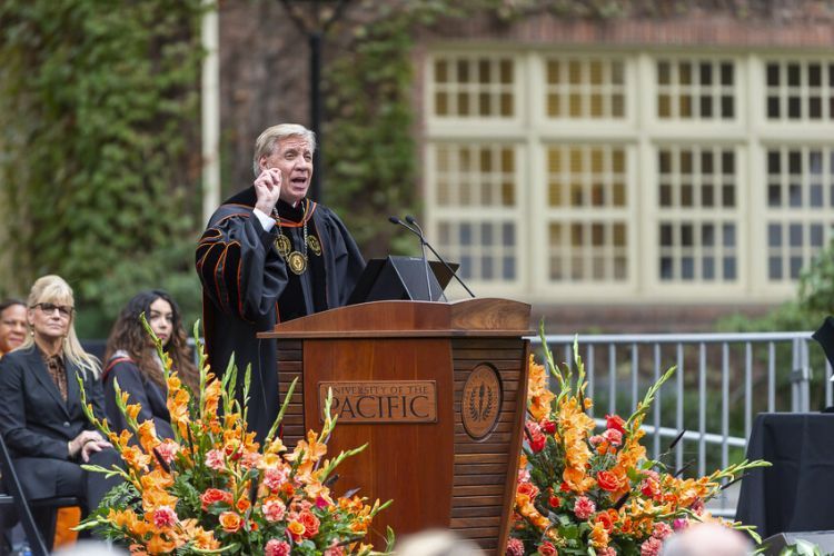 President Callahan speaks at his investiture