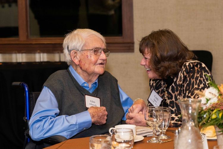 Glen Albaugh with Cindy Spiro during the 2023 Distinguished Alumni Awards weekend