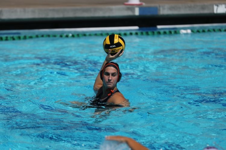 water polo player in the water