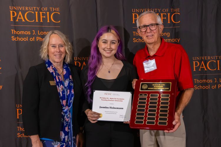Left to right: Dean Berit Gundersen, Jasmine Heinemann, Edward Larimer