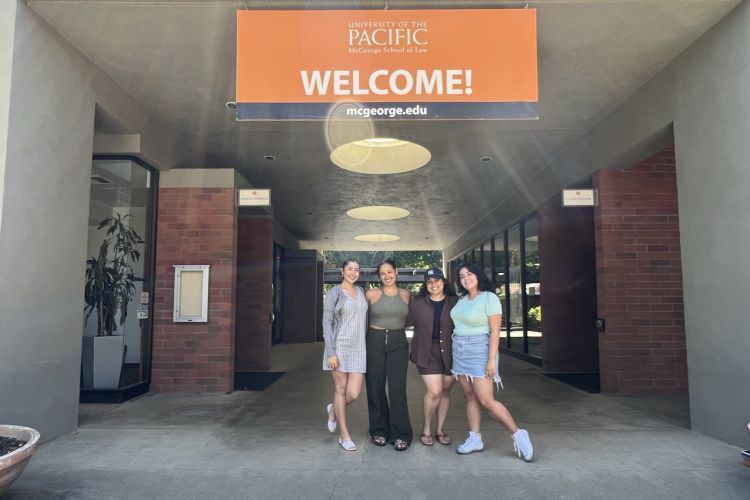 LEAP students stand in front of McGeorge School of Law