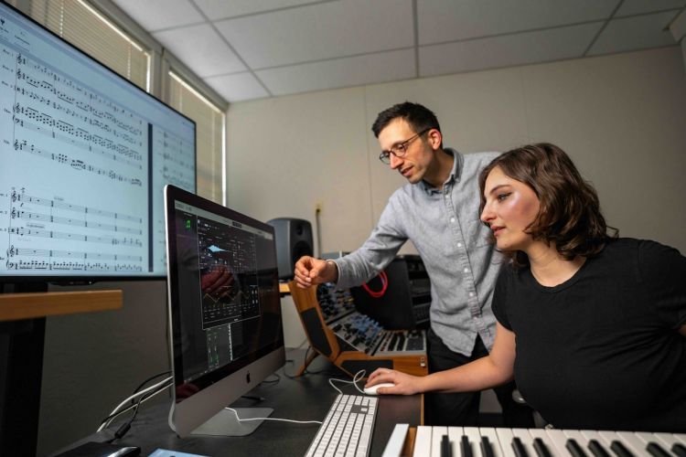 Professor Andrew Conklin and Mary Denney '24