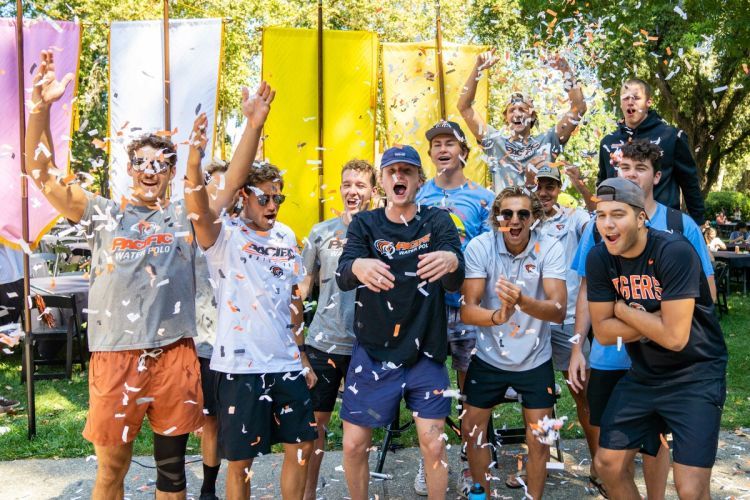 Incoming students are welcomed during Pacific's traditional Tiger Roar.
