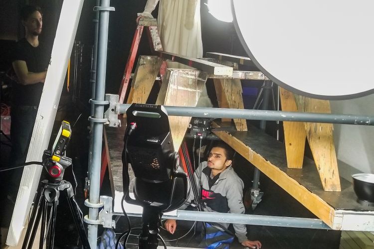 On the set of "The Yellow Wallpaper"