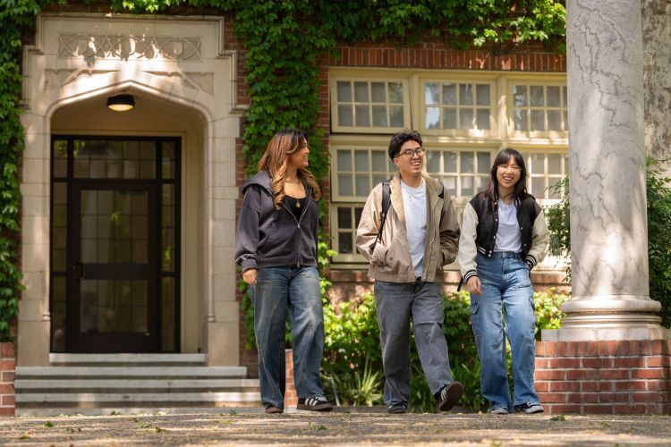 Group of students walking