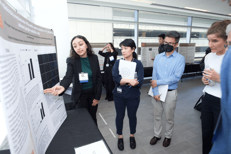 Students with poster