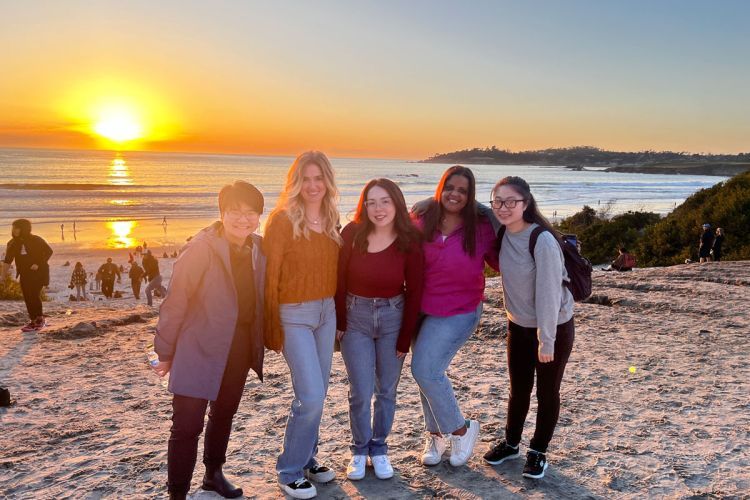 group on the beach