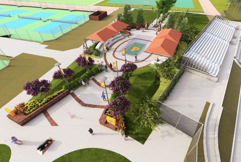 Artist's rendering of Stagg Memorial Football Plaza