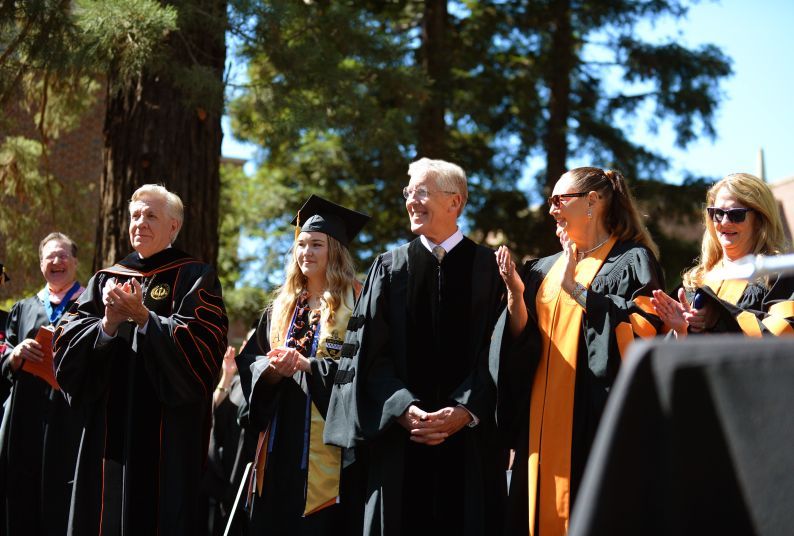 Pete Carroll ’73, ’78 at Commencement 2022