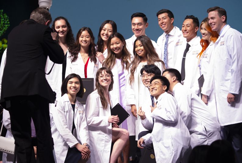 Students at the White Coat ceremony