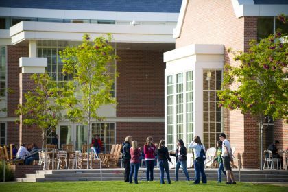 students on campus