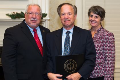Alan Gluskin honored during the Faculty Award Recognition Reception in 2017.