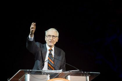 Professor Larry Meredith at Homecoming 2017