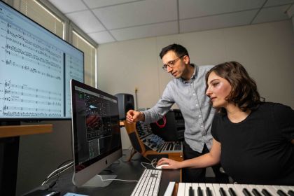 Prof. Andrew Conklin and Mary Denney '24