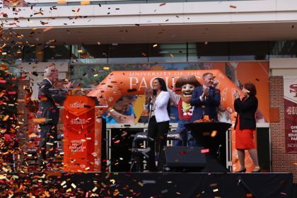 Pacific and the 49ers celebrate the kick off to a new partnership