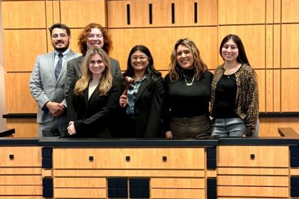 students in a courtroom