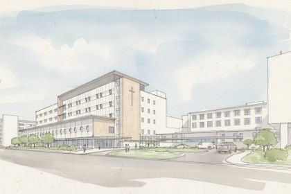 A rendering of Dignity Health's new tower