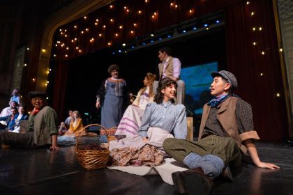 Opera students perform onstage 