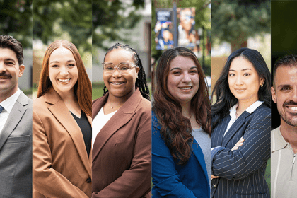 A lineup of six student professional headshots.