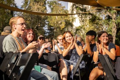 Conservatory of Music students at a 2026 welcome event.