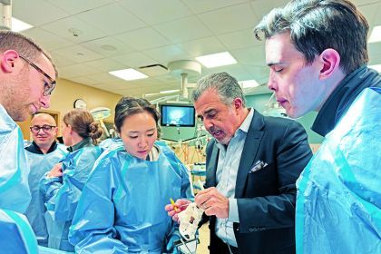 Dr. Ed Bedrossian with students
