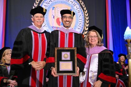 Left to right: Dr. Ned Nix, ACD Regent for Regency 7, Dr. Nader Nadershahi and Dr. Teresa Dolan, 2024 President of the ACD