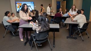 OT students working with patients