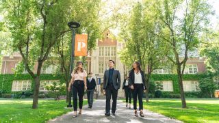 Eberhardt students walking