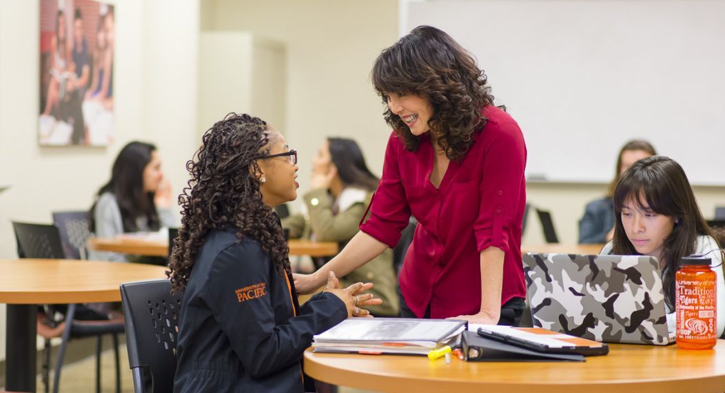 Allison Dumas with student