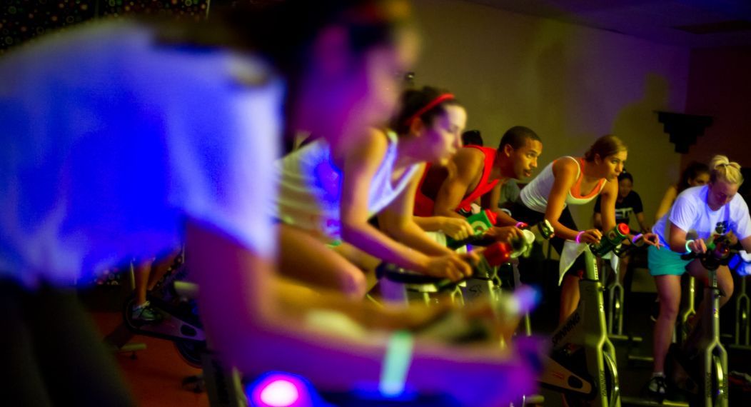 students cycling
